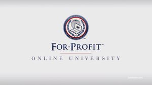 For-Profit Online University's poster