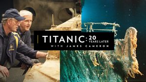 Titanic: 20 Years Later with James Cameron's poster