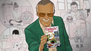 Celebrating Marvel's Stan Lee's poster