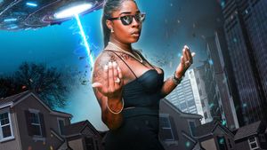 Aliens in the hood's poster