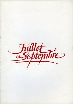 Juillet en septembre's poster