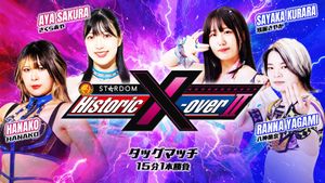 NJPW x STARDOM: Historic X-Over II's poster