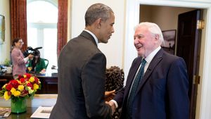 David Attenborough Meets President Obama's poster