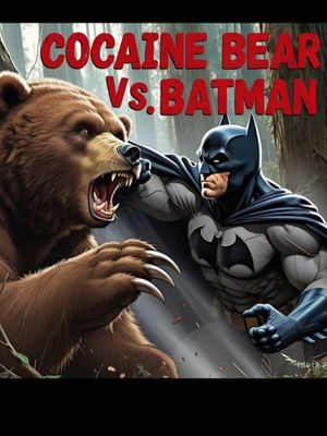 Cocaine Bear vs. Batman's poster