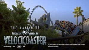 The Making of Jurassic World VelociCoaster's poster