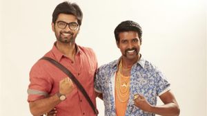 Gemini Ganeshanum Suruli Raajanum's poster