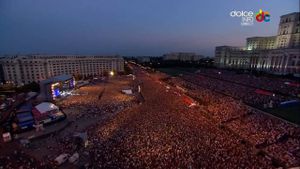 Robbie Williams live at Bucarest's poster