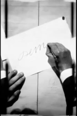 Demenÿ writing his name's poster