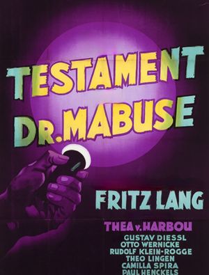 The Testament of Dr. Mabuse's poster
