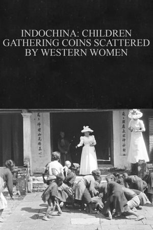 Indochina: Children Gathering Coins Scattered by Western Women's poster