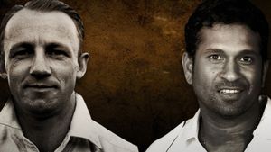 Bradman and Tendulkar's poster