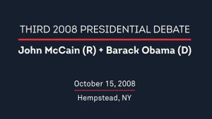2008 Third Presidential Debate's poster