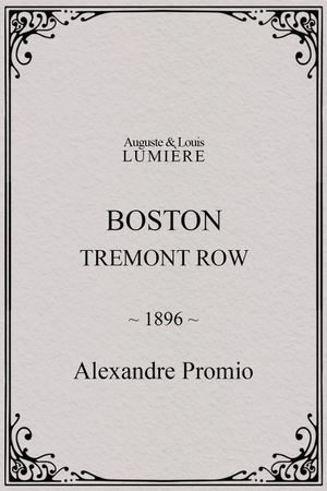 Boston, Tremont row's poster