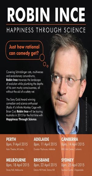 Robin Ince: Happiness Through Science's poster