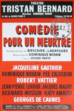 Comédie pour un meurtre's poster