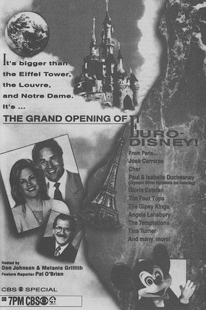 The Grand Opening of Euro Disneyland's poster