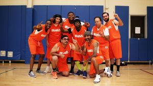 On the Court's poster