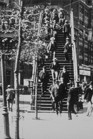 New York, descente des voyageurs du pont de Brooklyn's poster