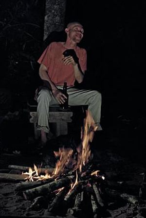 Three Albinos Telling Jokes by the Fireplace's poster image