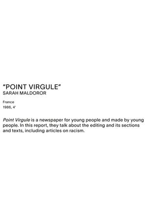 Point Virgule, Youth Journal's poster