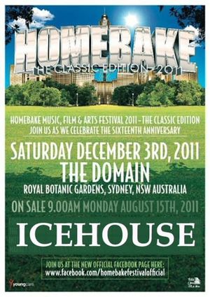 Icehouse Plays Homebake's poster