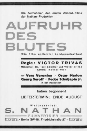 Aufruhr des Blutes's poster