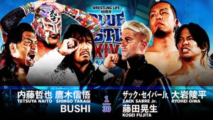 NJPW Wrestling Life 40th Anniversary Yuji Nagata Produce Blue Justice XIV's poster