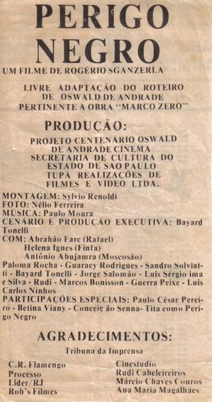 Perigo Negro's poster