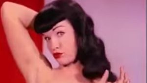 Bettie Page In Red Lingerie's poster