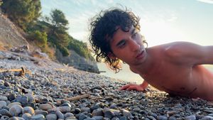 Summer on a solitary beach's poster