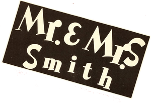 Mr. & Mrs. Smith's poster