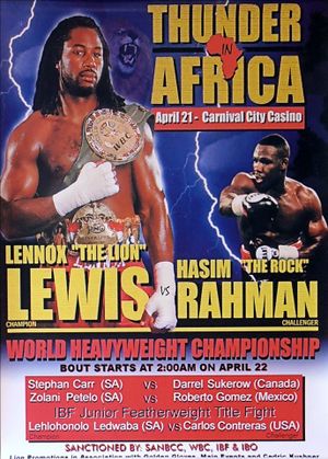 Lennox Lewis vs. Hasim Rahman's poster