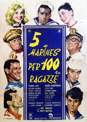 5 marines per 100 ragazze's poster
