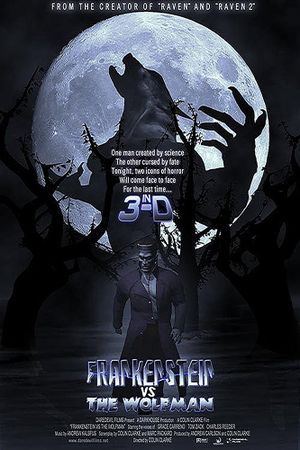 Frankenstein vs. the Wolfman in 3-D's poster