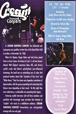 Cream - Farewell Concert's poster