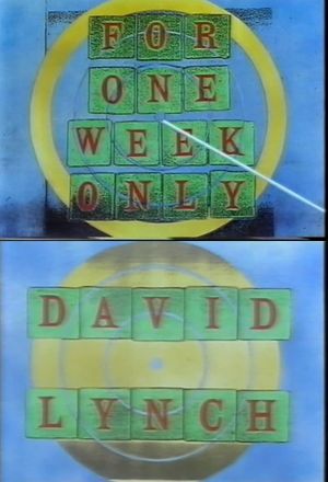 Jonathan Ross Presents for One Week Only: David Lynch's poster