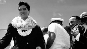 Elvis and the USS Arizona's poster