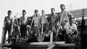 Construction Workers, Our Heroic Comrades's poster