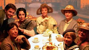 Tea with Mussolini's poster