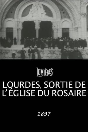Lourdes, leaving the Church of the Rosary's poster