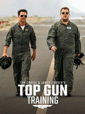 James Corden's Top Gun Training with Tom Cruise's poster