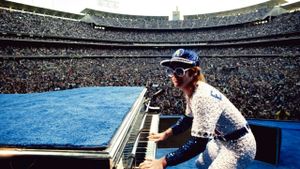 Elton John at Dodger Stadium's poster