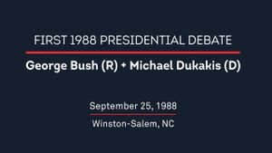 1988 First Presidential Debate's poster
