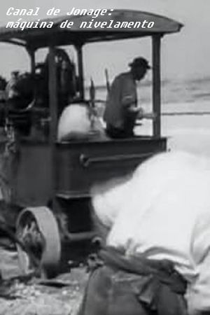 Lyon, travaux au canal de Jonage: Machine à damer's poster