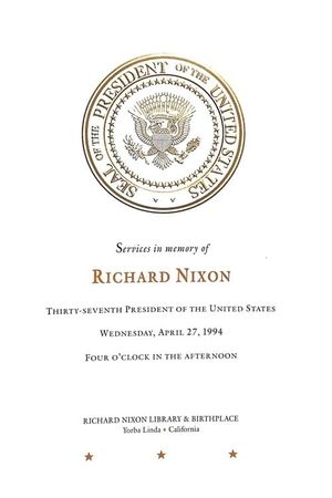 The State Funeral of Richard Nixon's poster