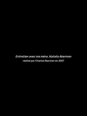 Interview with my mother, Natalia Akerman's poster