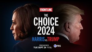 The Choice 2024: Harris vs. Trump's poster