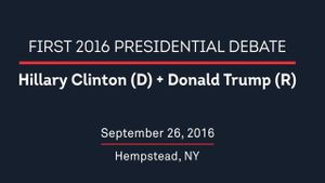 2016 First Presidential Debate's poster
