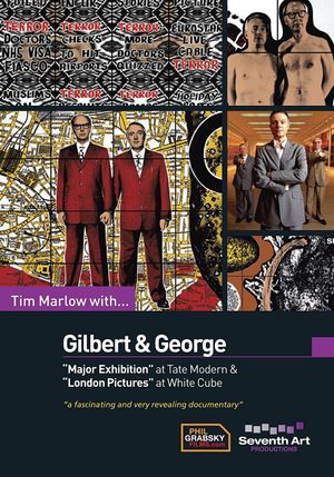 Tim Marlow with Gilbert & George's poster