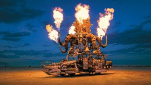 Journey to the Flames: 10 Years of Burning Man's poster